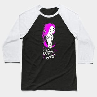 Unicorn Glam Girl Baseball T-Shirt